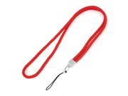 Unique Bargains Leather Decorative Pattern Mobile Phone Strap Lanyard String Red