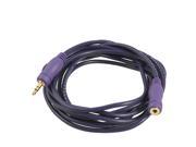 Unique Bargains 2.8M 3.5mm Male to Female M F Audio Extension Cable Adapter Purple