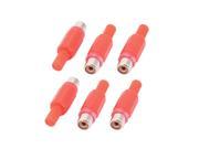 RCA Female Jack Plug Audio Video Coupler Adapter Connector Red 6PCS