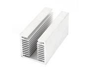 Silver Tone Aluminium U Slotted Radiactor Heatsink Heat Sink 80mm x 40mm x 40mm