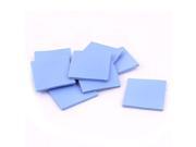 Unique Bargains 10 Pcs Blue Thermal Pad CPU Heatsink Cooling Conductive Silicone 30mmx30mmx2mm