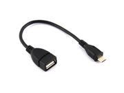 18.5cm Long Universal Mobile Phone Charging USB Extension Cable Lead Black
