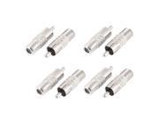 8pcs F Type Female to RCA Male F M Coaxial Cable Plug Straight Adapter Connector