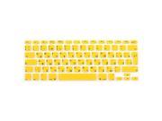 Russian Silicone Keyboard Skin Cover Yellow for Apple Macbook Air 13 15 17 EU