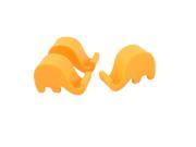 Pad Cellphone Plastic Elephant Design Phone Stand Holder Bracket Orange 3pcs