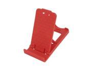Red Plastic Foldable Desktop Stand Holder Stander Bracket for MP4 Cell Phone