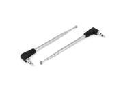 2pcs Telescopic 4 Sections 3.5mm Plug Type Antenna Aerial 7 Long for Radio TV