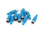 10 Pcs RCA Plug Male Connector Audio Adapter Video Plated Solder Blue