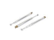3pcs 155mm Long 5 Sections Telescopic Rod Antenna Aerial for TV Radio Controller