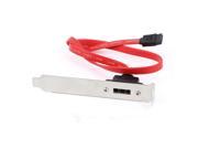 PCI Backplate Bracket Port ESATA to Internal SATA Adapter Cable Red