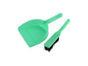 Computer Car Dashboard Fans Blade Cleaner Cleaning Tool Brush Dustpan Set Green