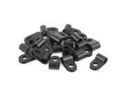 20Pcs Black Plastic R Type Cable Clip Clamp for 4.7mm Dia Wire Hose Tube