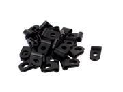 30Pcs Black Plastic R Type Cable Clip Clamp for 2.7mm Dia Wire Hose Tube
