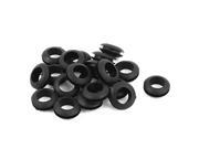 Unique Bargains 10mm Inner Dia Double Sides Rubber Cable Wiring Grommets Gasket Ring 20Pcs