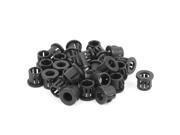 30pcs 10mm Mounted Dia Snap in Cable Bushing Grommet Protector Black