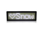 LED Badge Digital Scrolling Message Name Sign Display Rechargeable US plug White
