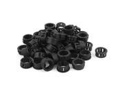 60pcs Black Plastic Cable Hose Harness Snap in Bushing Plugs Grommet 20mm x 16mm