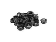 30pcs 25mm Mounted Dia Snap in Cable Wire Bushing Grommet Protector Black