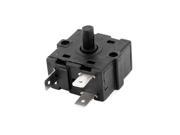 AC 250V 10A 3 Terminals Rotary Switch Electric Heater Selector Black