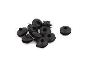 3mm Inner Dia Double Sides Rubber Cable Wiring Grommets Gasket Ring 10Pcs