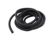 10mm x 13mm Black PVC Flexible Split Corrugated Tubing Wire Cable Conduit 4M