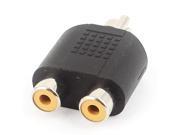 RCA 1 Male to 2 RCA Female Audio Video Splitter Adapter Connectors