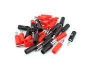 30 Pcs 4mm Plated Speaker Wire Cable Banana Plug Connector Red Black