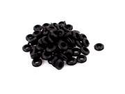 8mm Inner Dia Rubber Wiring Grommets Ring Cable Protector Black 75pcs