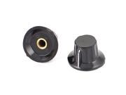 2pcs K18 2 Black Rotary Knob for 6mm Dia Shaft Potentiometer