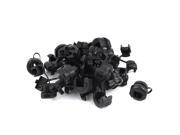 5N 4 Nylon 5.4mm 7.4mm Cable Strain Relief Bushing Wire Clip 25pcs Black