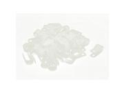 50Pcs White Plastic R Type Cable Clip Clamp for 10.4mm Dia Wire Hose Tube