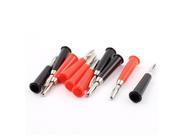 Audio Speaker 4mm Male Banana Horn Plug Connector Adapter Black Red 5 Pairs