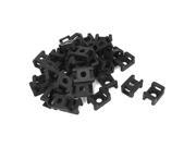 40 Pcs Plastic Wire Cable Tie Screw Fit Saddle Mountings 9mm Max Width
