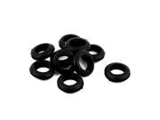 14mm Inner Dia Double Sides Rubber Cable Wiring Grommets Gasket Ring 10Pcs