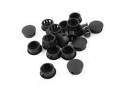 Unique Bargains 20pcs Black Plastic 20mm Dia Push Locking Hole Plugs Button Covers