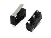 2 Pcs KW11 3Z AC 250V 5A 1NO 1NC 3 Terminals Lever Arm Micro Switches