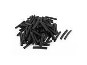 Electrical Connection Cable Sleeve 50mm Length Heat Shrink Tubing Black 100Pcs