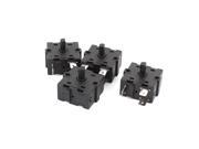 AC 250V 10A 3 Terminals Rotary Switch Electric Heater Selector Black 4PCS