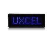 LED Badge Digital Scrolling Message Sign Label Portable Name Tag Display Blue