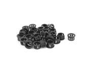 30pcs 14mm Mounted Dia Snap in Cable Bushing Grommet Protector Black