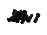 10 Pcs 48mm x 14mm x 12mm Strain Relief Cord Boot Protector Cable Hose Black