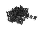 90 Pcs Plastic Wire Cable Tie Screw Fit Saddle Mountings 9mm Max Width