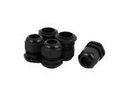 5PCS PG21 Black Plastic Waterproof Cable Gland Joints for 13 18mm Wire