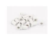 10 Pcs 15mm x 7.5mm x 6mm Strain Relief Cord Boot Protector Cable Hose White