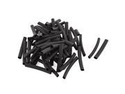 Electrical Connection Cable Sleeve 50mm Length Heat Shrink Tubing Black 63Pcs