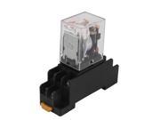 JQX 13F AC 110V Coil 8 Pin DPDT Electromagnetic Power Relay w Socket Base
