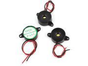 Unique Bargains 3 x Black DC 3 24V 23mm Dia Industrial Electronic Continuous Sound Buzzer