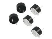 Unique Bargains Unique Bargains 5 x DC 5V 9mm Industrial Electronic Continuous Sound Buzzer Black