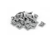 25pcs 6mm 7mm Cable Wire Holder Plastic Adhesive Clips Clamps Organizer Gray