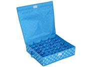 Household Dots Pattern 24 Compartments Storage Bag Packing Case Blue